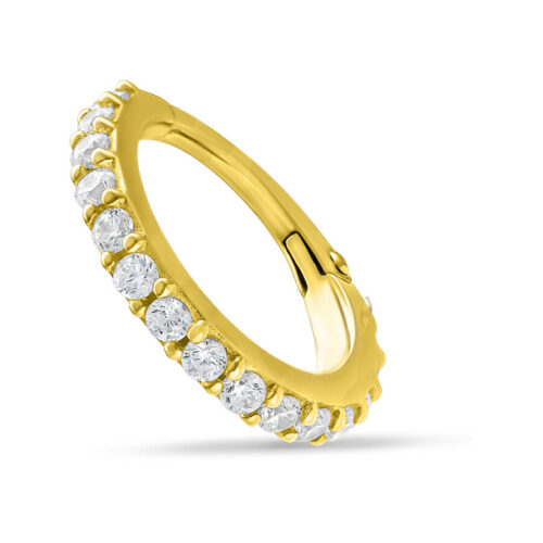Anello 14K Hinged Row Crystal