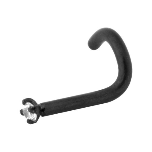 Nostril mini pietra in acciaio nero