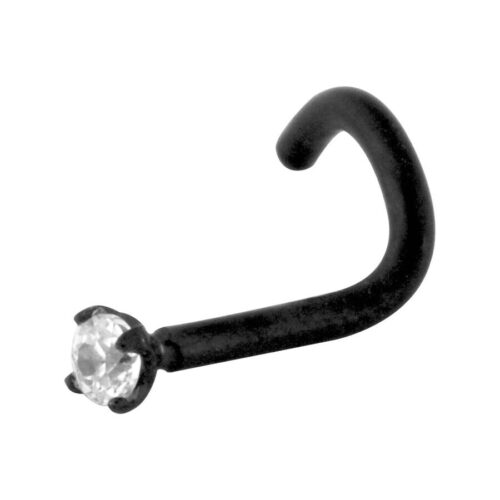 Nostril pietra incastonata in acciaio nero