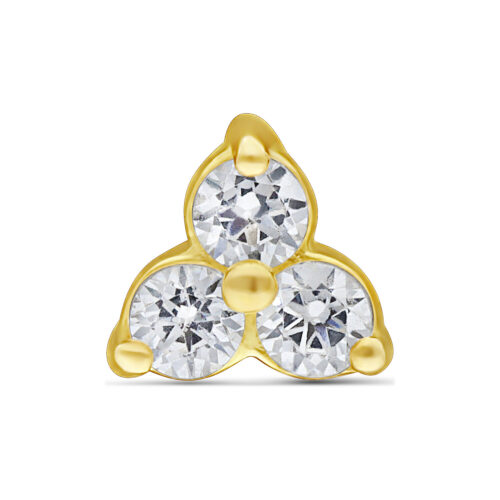 Terminale push fit Trinity oro 18K