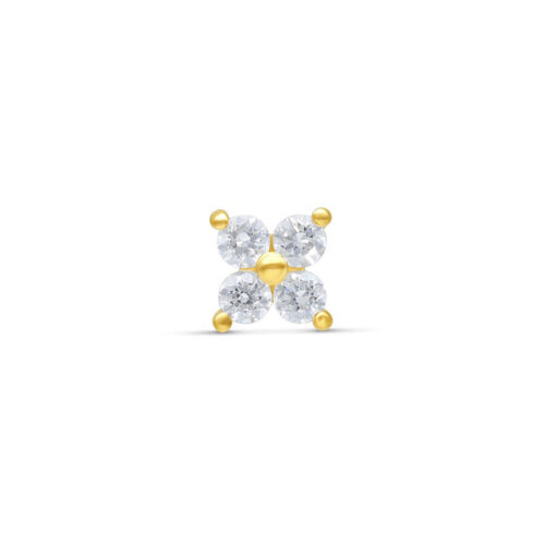 Terminale 4 Cristalli Bloom Crystal Oro 14k
