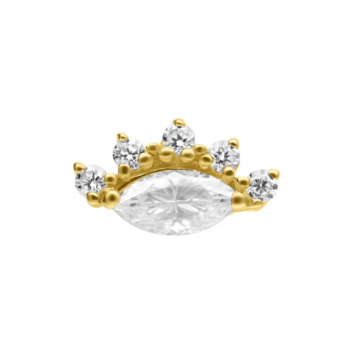 Terminale Pefect Fit Moissanite in Oro 14K