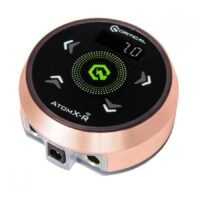 Critical Atomxr Alimentatore Rosegold/Nero Alimentatore Atomxr rotondo in roségold con superficie nera e display
