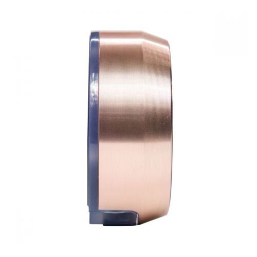 Vista laterale dell'alimentatore Critical Atomxr in oro rosa su sfondo bianco