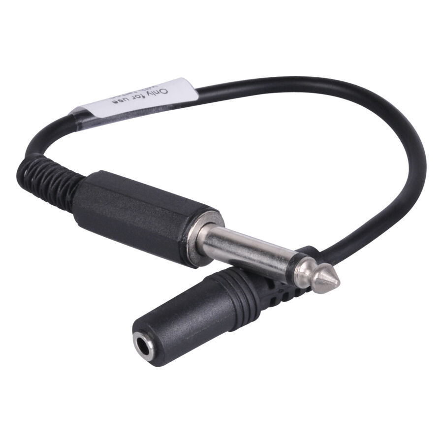 HAWK Plug 6.3 mm Nero HAWK Plug 6.3 mm nero con cavo su sfondo bianco