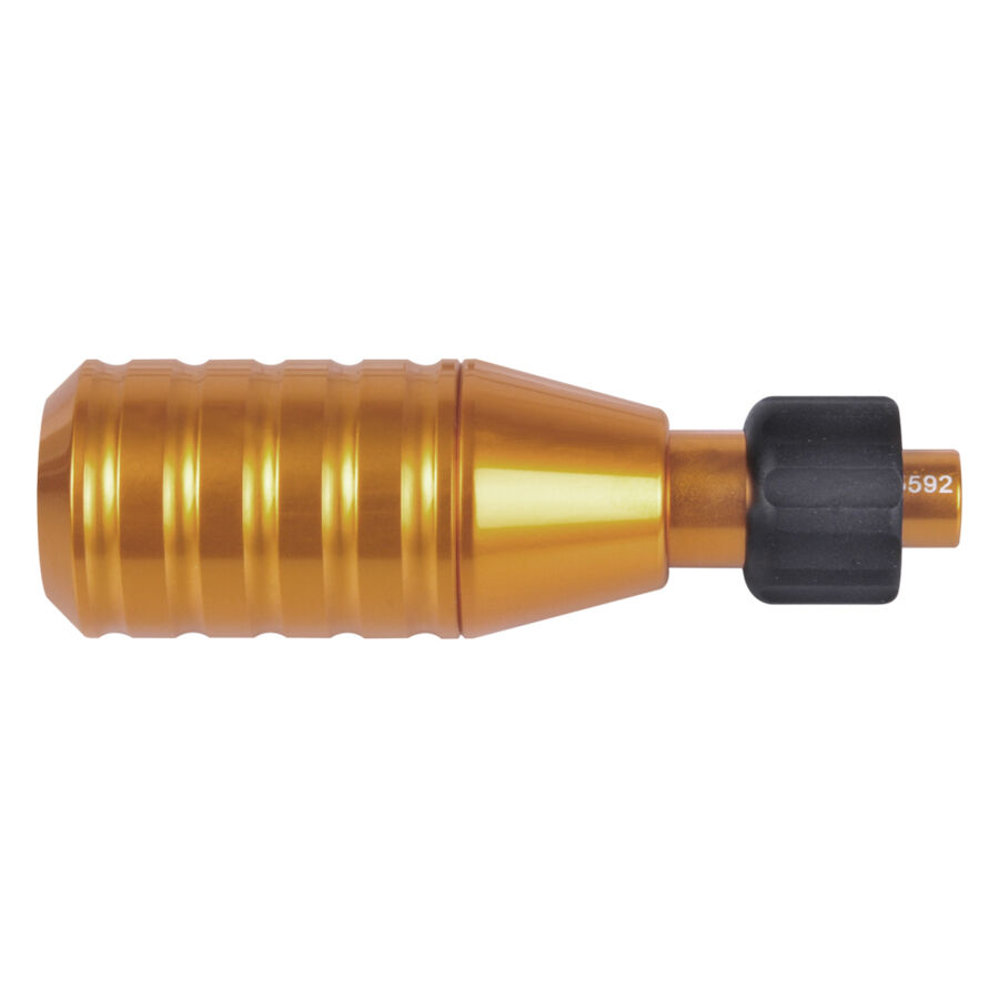 Manico HAWK arancione 25mm di Wildcat Manico HAWK arancione 25mm, zigrinato, su sfondo bianco