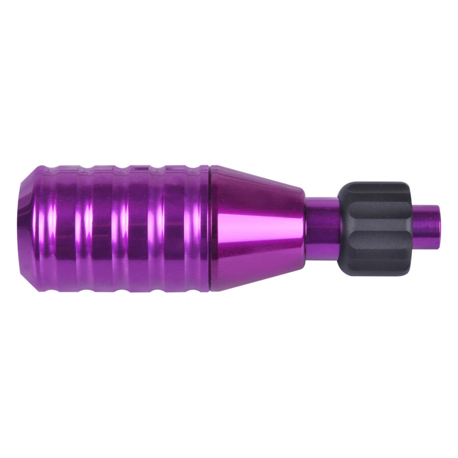 Impugnatura HAWK viola 25mm di Wildcat Impugnatura viola 25mm in metallo con superficie zigrinata, vista laterale