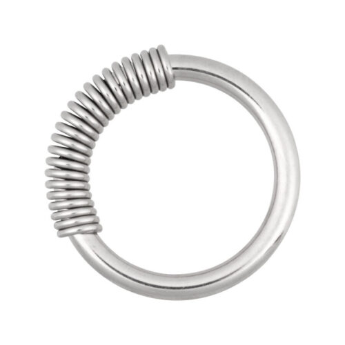 Anello Clip-In spirale cobra in acciaio