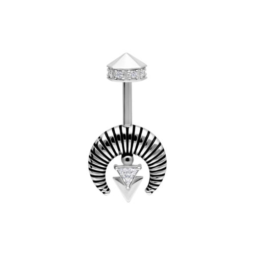 Barbell Vertical Helix Crystal Horus