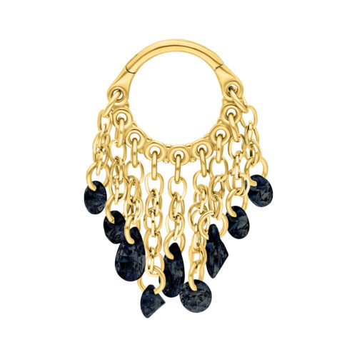 Anello clicker waterfall crystal