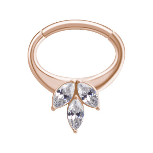 Hinged Ring Dolores Acciaio - Oro rosa