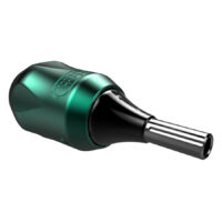 Impugnatura verde Darklab Click Ergo su sfondo bianco