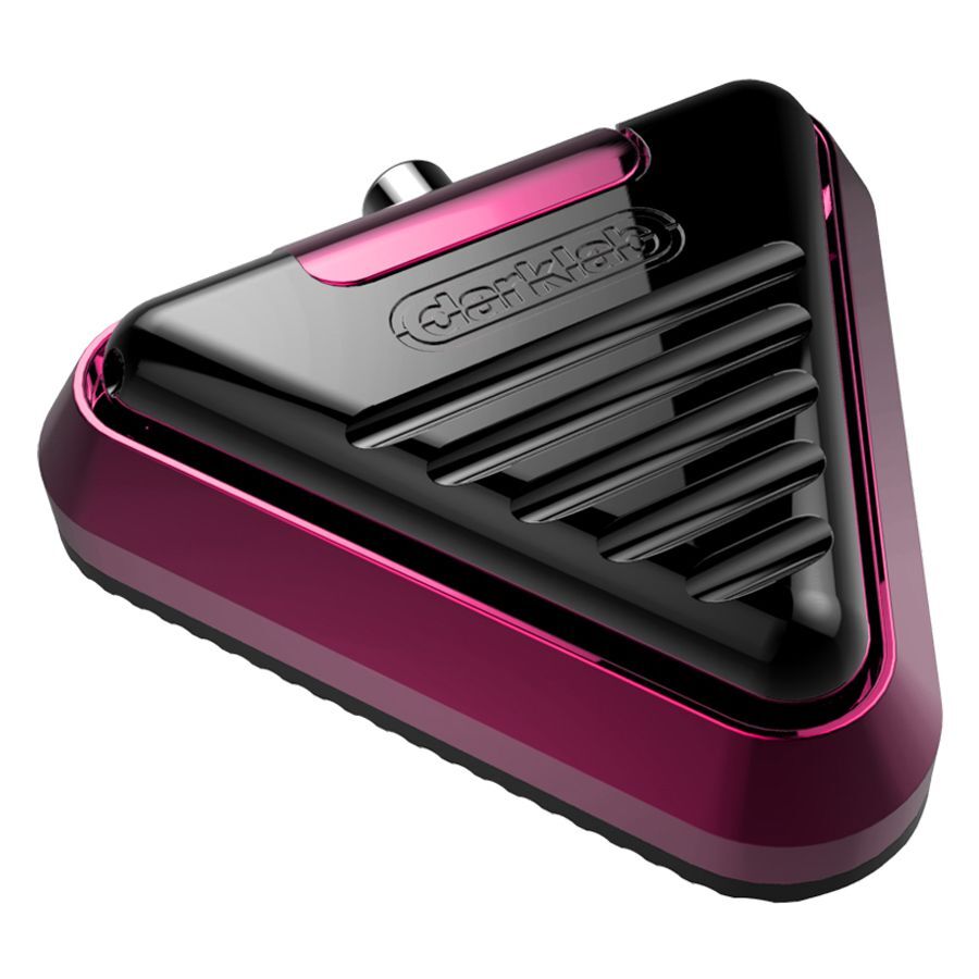 Delta pedale in rosa e nero Pedale Delta triangolare in rosa e nero su sfondo bianco