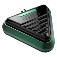 Pedale Delta nero e verde in alluminio su sfondo bianco