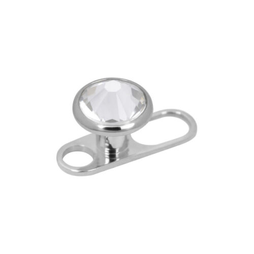 Dermal anchor cristallo 2 fori H2.0 x 1.6mm