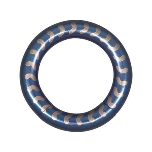 Segment Ring vertebre blu in acciaio