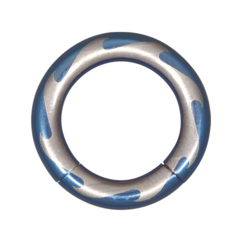 Segment Ring lama blu in acciaio