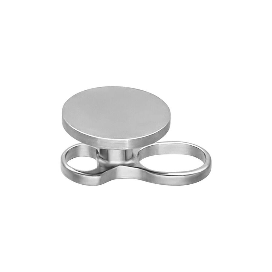 Face Dermal Anchor 3,0 mm TiGlo Cristallo Face Dermal Anchor argento 3,0 mm con cristallo TiGlo su sfondo bianco