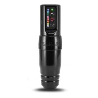 Macchina per tatuaggi FK Irons Microbeau Flux S nera su sfondo bianco