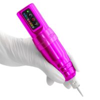 FK Irons Microbeau Flux S in rosa Leuchtend rosa Tattoomaschine FK Irons Microbeau Flux S auf weißem Hintergrund