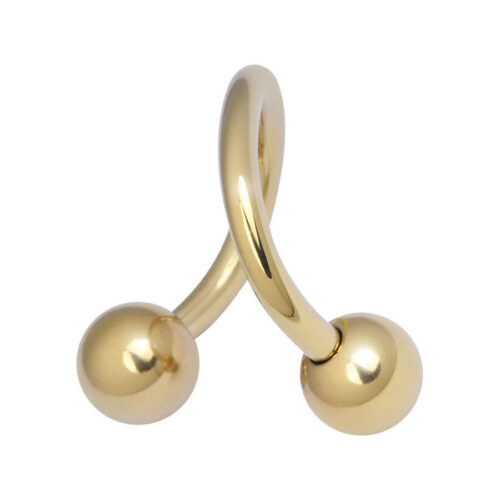 Spirale sinistra in titanio dorato