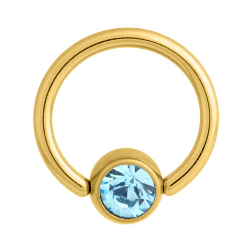 Anello Clip-In brillante flat back in titanio