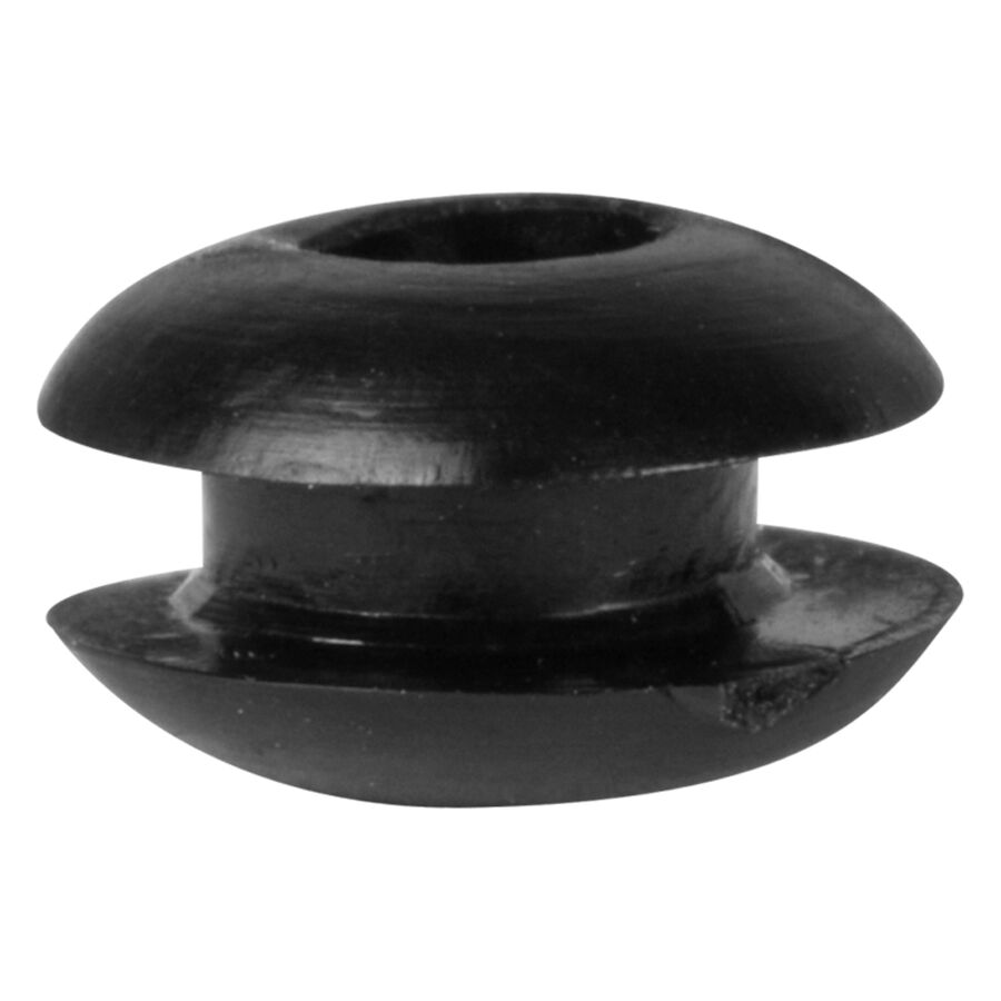 Silicone Rubber Hard nero in forma rotonda su sfondo bianco