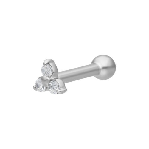 Trinity Barbell Orecchio Acciaio