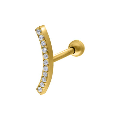 Earbarbell Crystal Bow in titanio - Oro