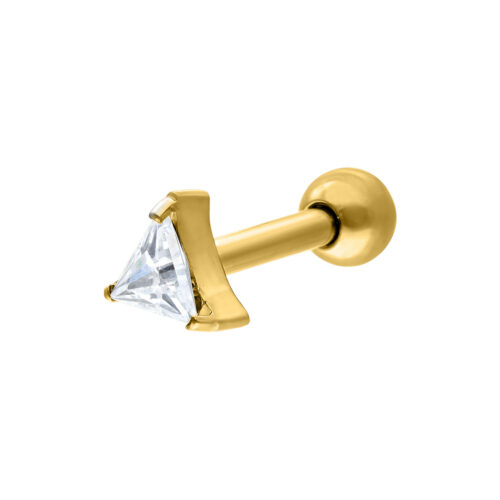 Earbarbell Crystal Triangle in titanio - Oro