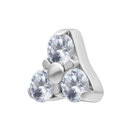 Terminale Cristalli Push-Fit Trinity Titanio