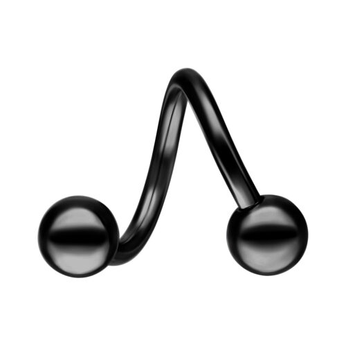 Spirale sinistra in titanio nero