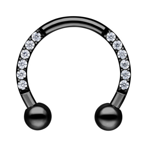 Barbell Circolare Cristalli titanio