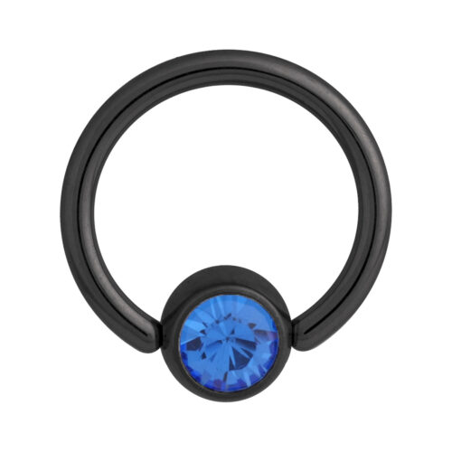 Anello Clip-In brillante flat back in titanio