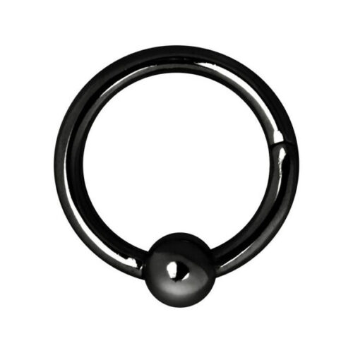 Hinged Ring Clip in acciaio nero