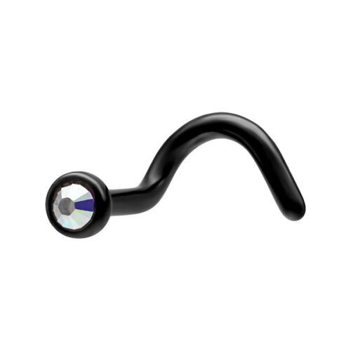 Nostril brillante in titanio nero