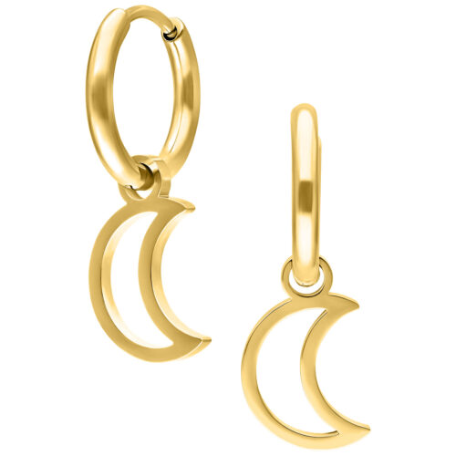 Mini Hoops Luna Pendente - Oro