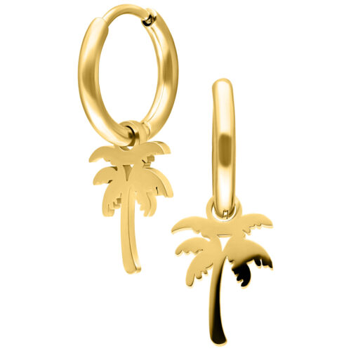 Mini Hoops Palma Pendente - Oro