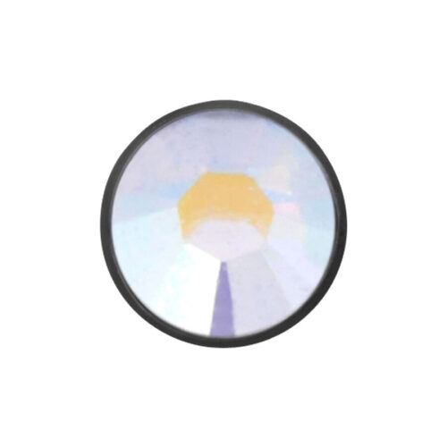 Sfera cristallo micro in acciaio nero per filetto esterno