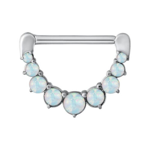 Clicker capezzolo opale in acciaio<!--5e5e7733de299-->