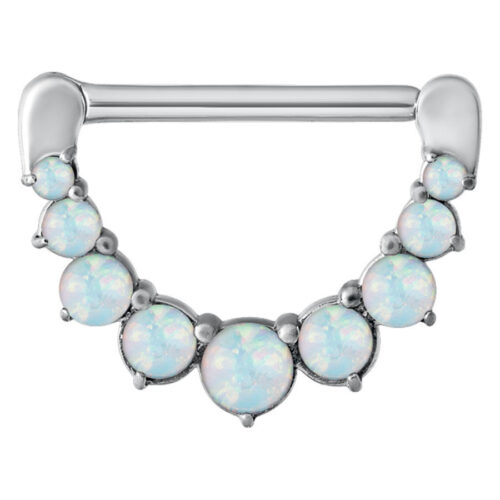 Clicker capezzolo opale in acciaio