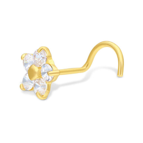 Nostril fiore cristalli in oro 18kt