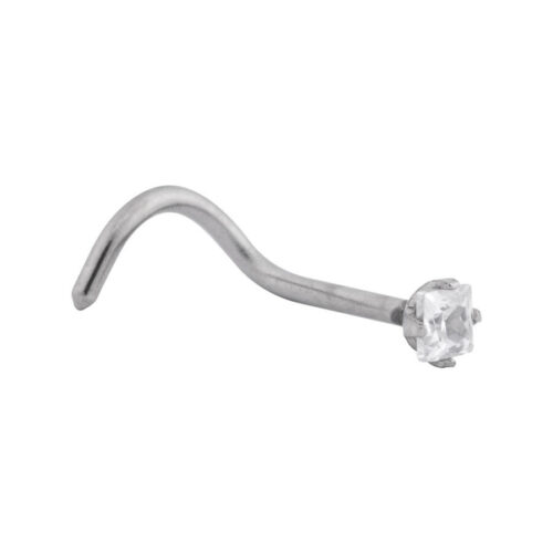 Nostril brillantino quadrato in acciaio