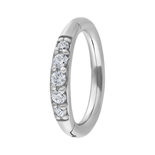 Hinged Ring cristalli in acciaio