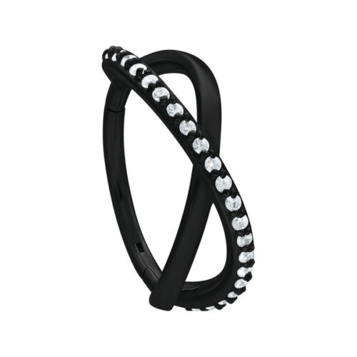 Septum Clicker Cristalli Infinity Acciaio