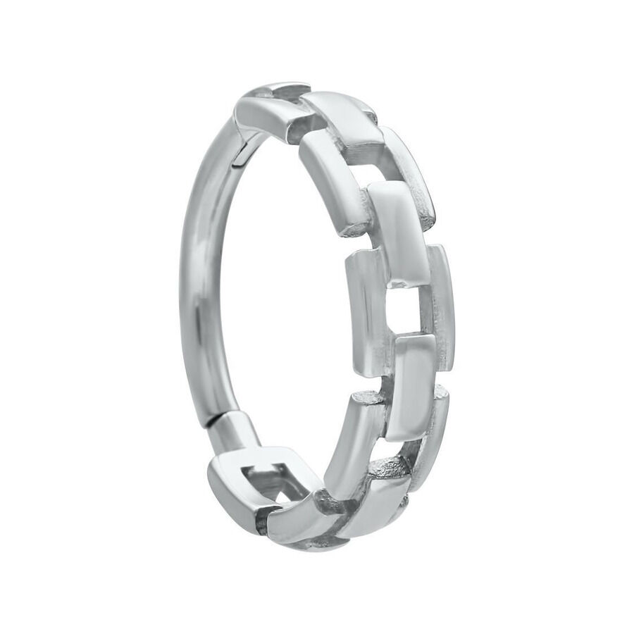 Clicker a Catena Argento in acciaio chirurgico su sfondo bianco