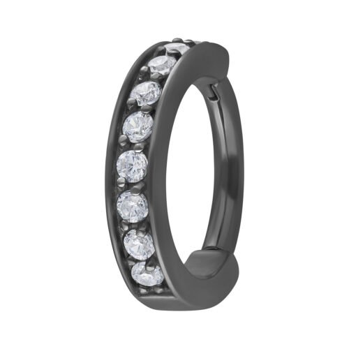 Hinged Ring Cristalli Acciaio