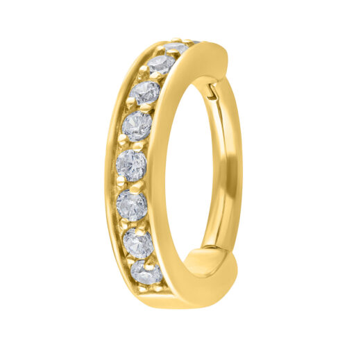 Hinged Ring Cristalli Acciaio