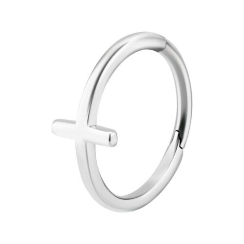 Hinged Ring Croce Acciaio