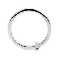 Anello a Croce Incernierato Argento in acciaio chirurgico, 12,0 mm, su sfondo bianco